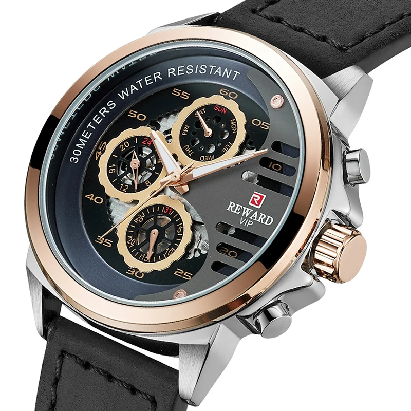

2019 Top Brand Luxury Waterproof 24 hour Date Quartz Men's Watches Leather Sport Military Wrist Watch Men Business Clock