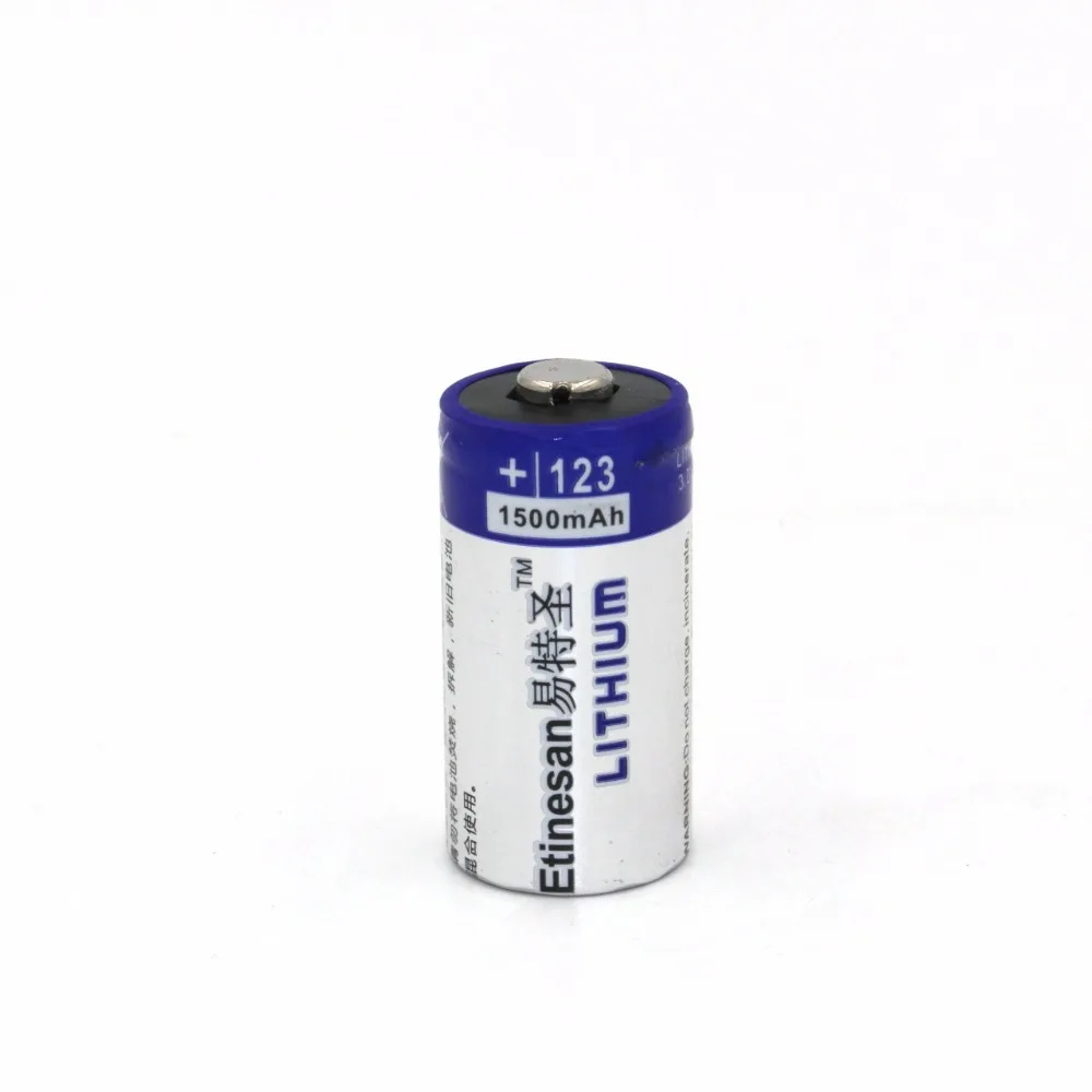 4 шт./лот Etinesan1500mAh литий CR123A 3 V литиевая фото Батарея EL123A CR17345 123 123a 3 вольт Батарея