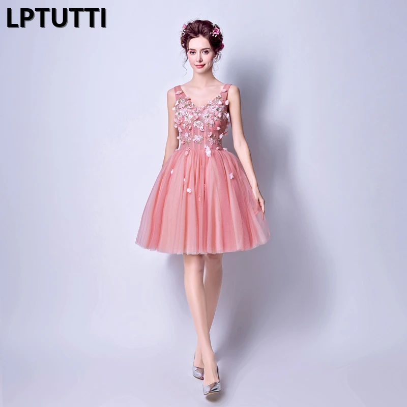 

LPTUTTI Appliques Embroidery New Sexy Woman Social Festive Elegant Formal Prom Party Gowns Fancy Short Luxury Cocktail Dresses