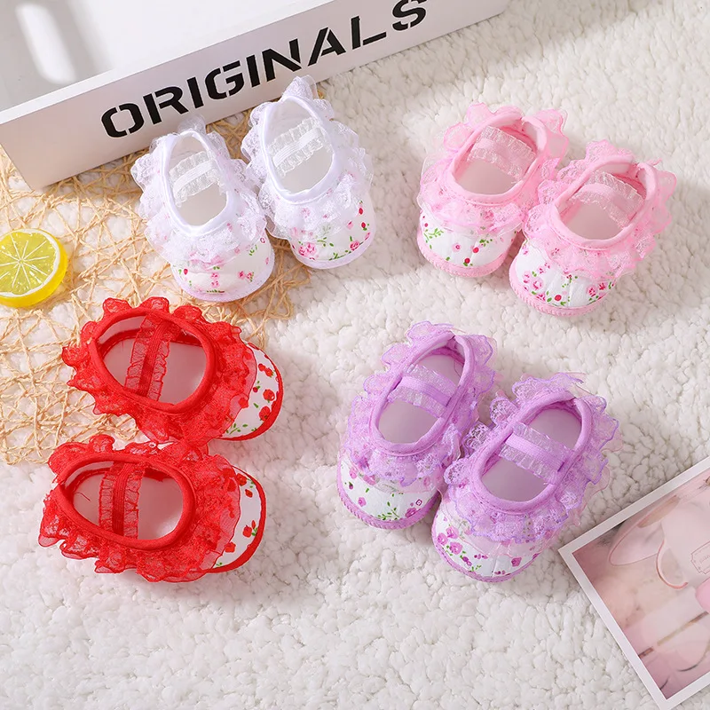 

2019 bestseller Spring Summer and Autumn New 0-1 Years old Girl princess Shoes lace Shoes Female Baby Shoes