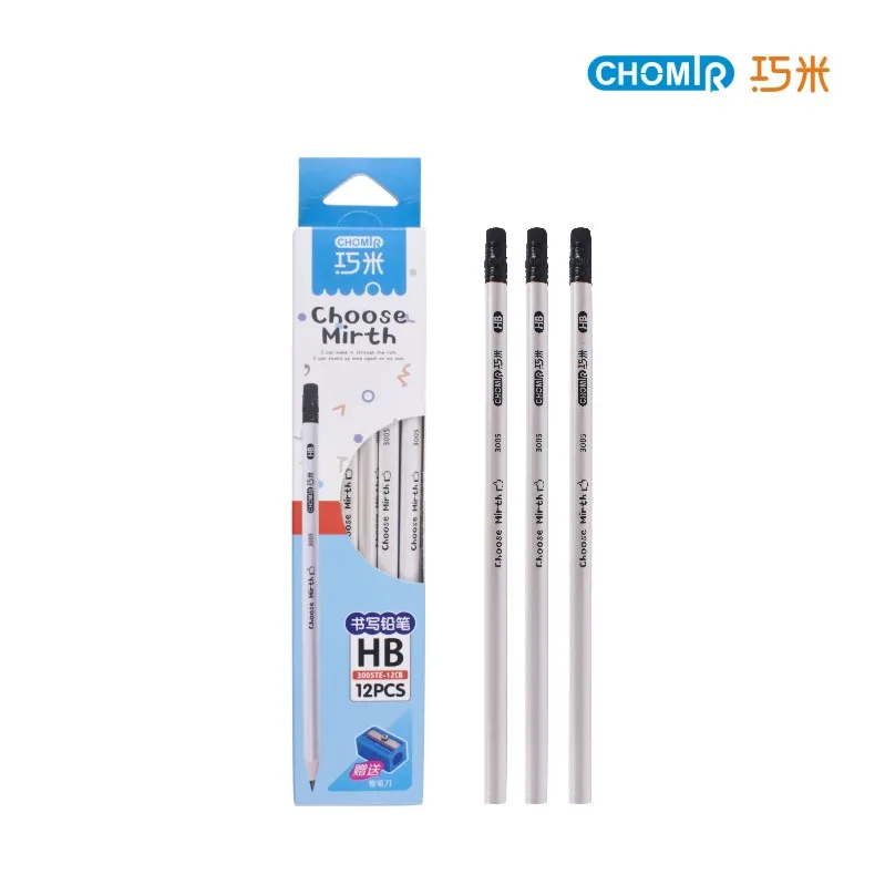 

Qiao Mi students children writing with HB sketch with eraser advanced writing triangle correction non-toxic pencil special offer