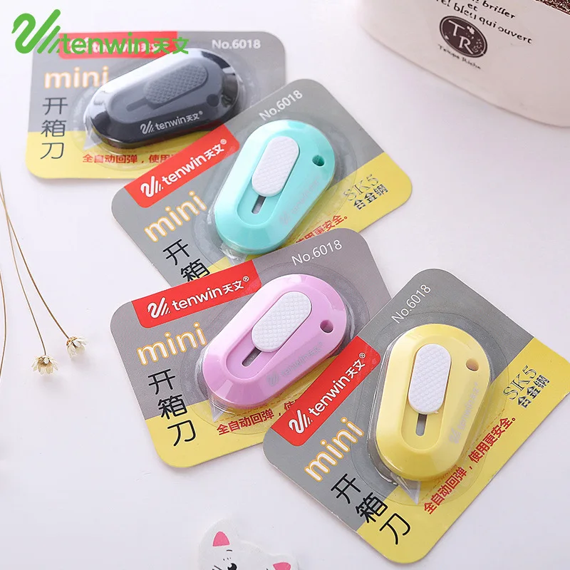 

Mini Kawaii Utility Knife Box Cutter Blade Letter Paper Knives DIY Cute Color Art Craft Stationery Knife Office School Supplies