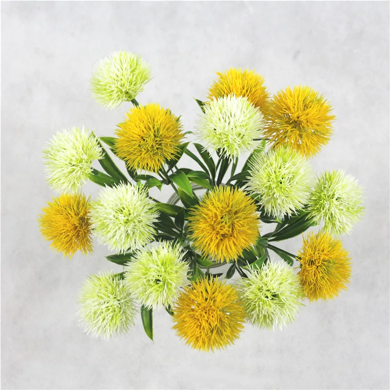1pcs Dandelion Flowers Home Decorative 25cm plastic fake Artificial Flowers For Home party Wedding green real touch Decor