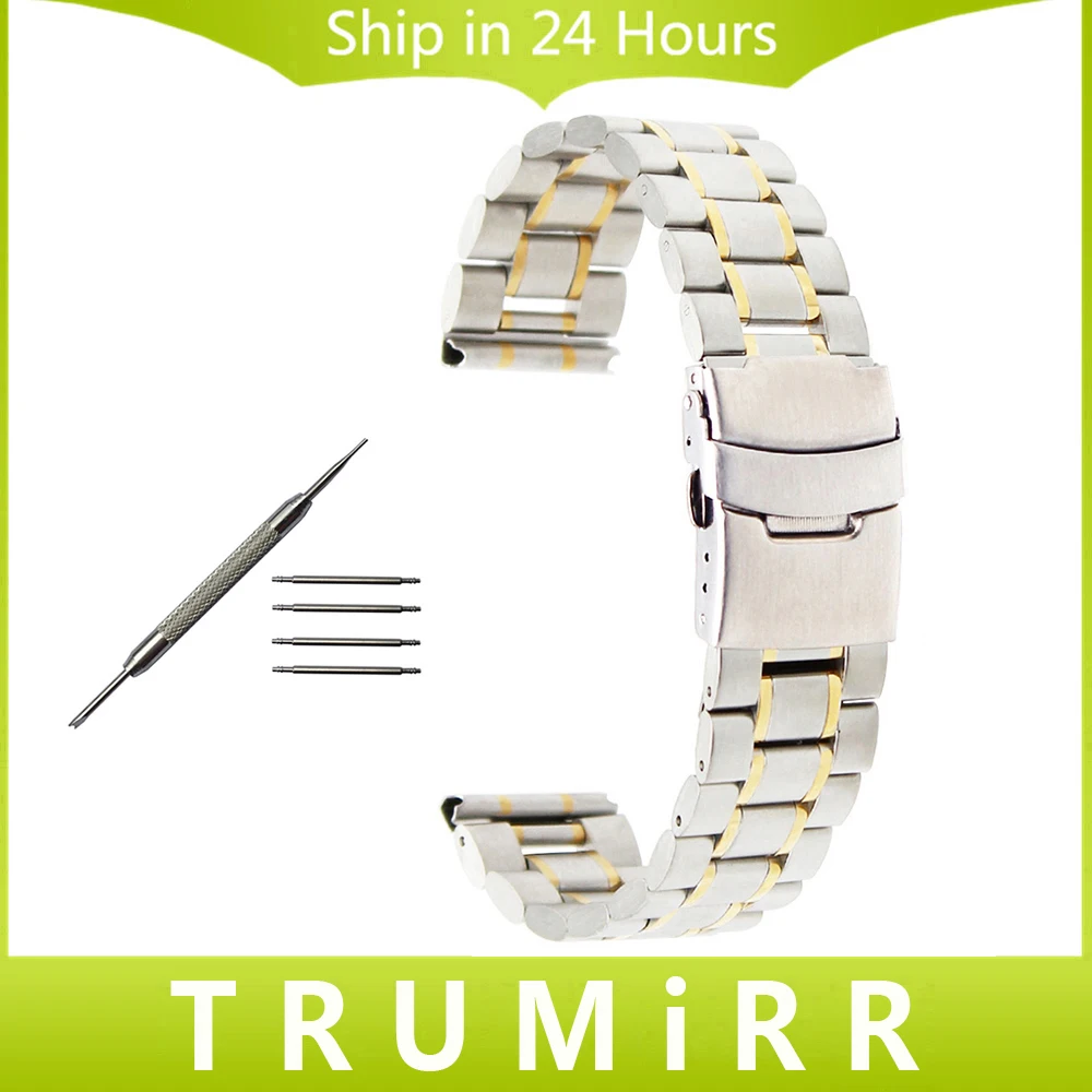 Stainless Steel Watchband +Tool for Maurice Lacroix Titoni Watch Band