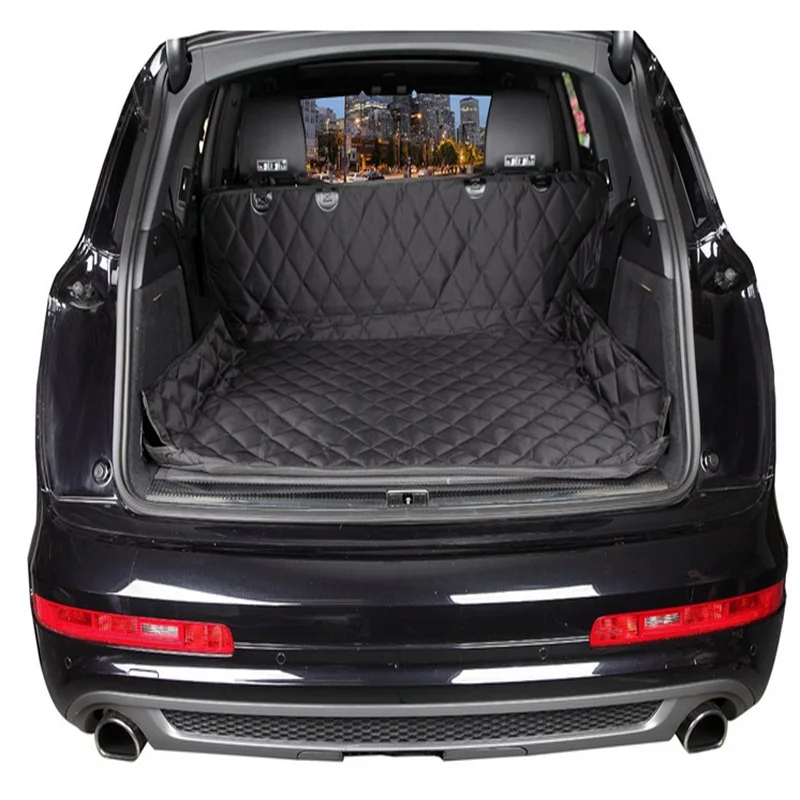 Dual-use Waterproof soft dog Car Trunk Mat pet car Seat Cover Pet Barrier Protect Car floor from Spills and Pet Nail Scratches (7)