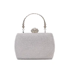 Женский вечерний клатч, клатч с бриллиантами и блестками, женский клатч с кристаллами, дневной клатч, сумочка для свадьбы, вечерние, для банкета, черный, золотой, серебряный, на цепочке