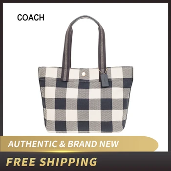 

Coach Tote Buffalo Plaid Print Handbag F66867/F39904
