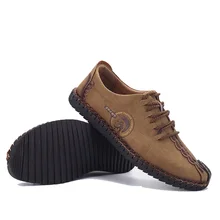 High Quality 2017 Men’S Autumn Casual Men Genuine Leather Shoes Male Blazer Shoes Men Loafers Soft Leather Oxford D49