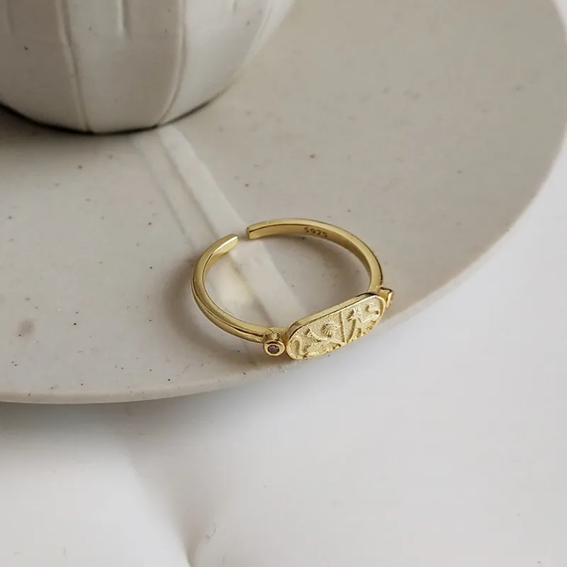CosFecit Silver 925 Ring Women Rings 925 Sterling Silver Gold Color Opening Animal Special Silver 925 Ring Jewelry Gift RS090 (6)