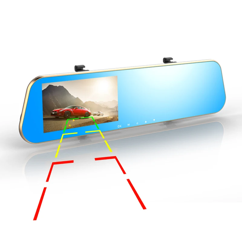 Wetowe F18 4 3 &quotвидеорегистратор с зеркалом для автомобиля DVR HD 1080P зеркало заднего