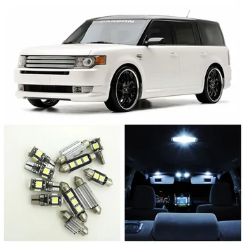 

13pcs Xenon White LED Light Bulbs Interior Package Kit For Ford Flex 2009-2015 Map License Plate 1 Year Warranty Light Ford-B-24