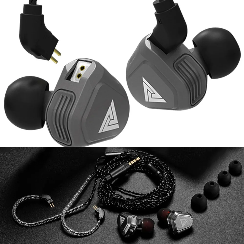 

New QKZ VK2 In Ear Earphone HIFI DJ Monito Running Sport Earphone Hybrid Headset Bass Earbuds With Mic For Mobile Phone