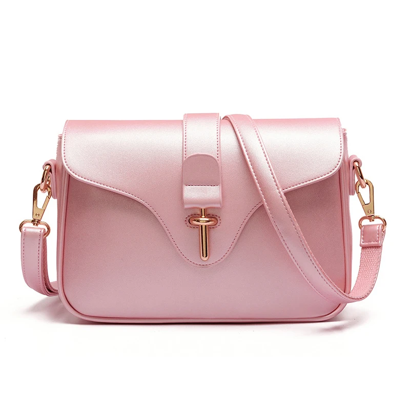 DOYUTIG Brand Luxury Women's Pink Pu Leather Cross body Bags For Lady Fashion