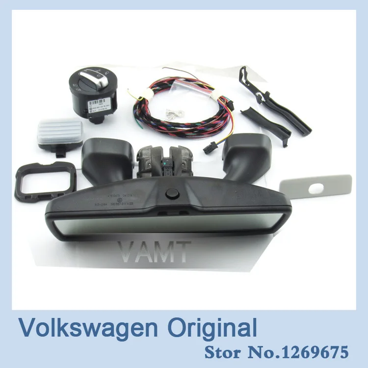vw Auto headlight switch+Rain Light Wiper Sensor+Antiglare Rear View