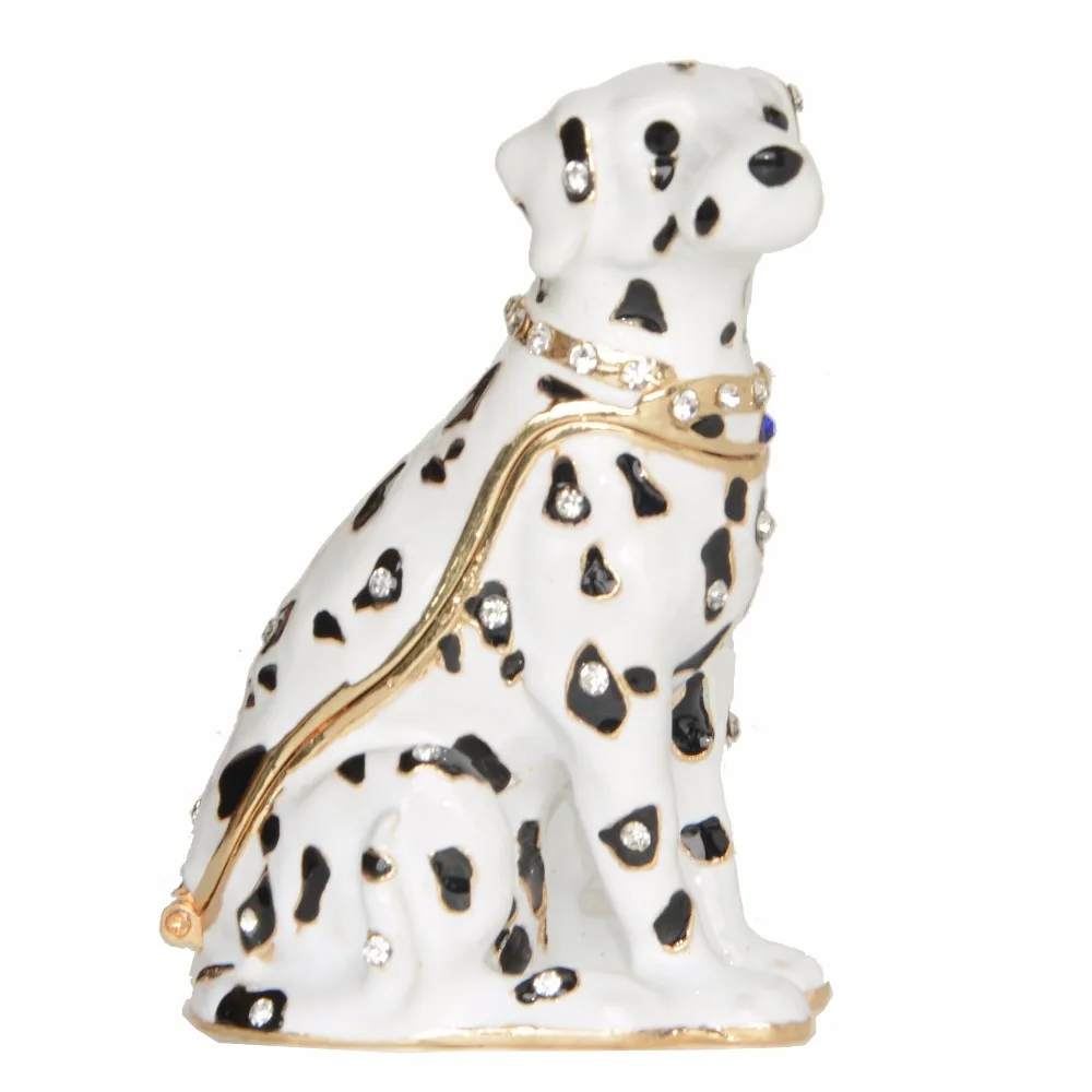 Ювелирный далматинец эмалированный брелок коробка щенок собака фигурка металлическое украшение Новинка подарки