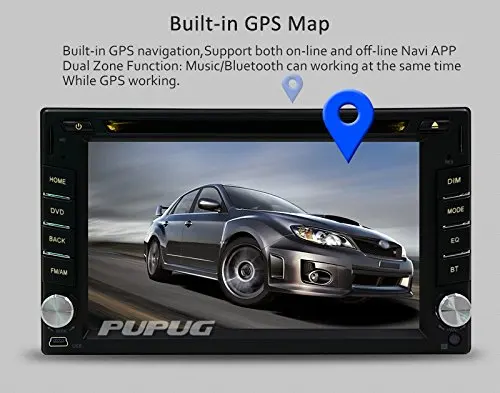 Cheap Android 4.4 Double 2 Din Car Stereo GPS DVD Player 6.2 Bluetooth Radio WiFi+Free Back up Camera 4