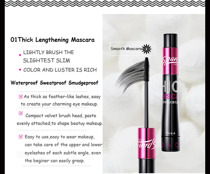 BIOAQUA Brand Black Silk Fiber Mascara Makeup Set Eyelash Extension Lengthening Volume 4D Mascara Waterproof Cosmetics 2pcs/lot