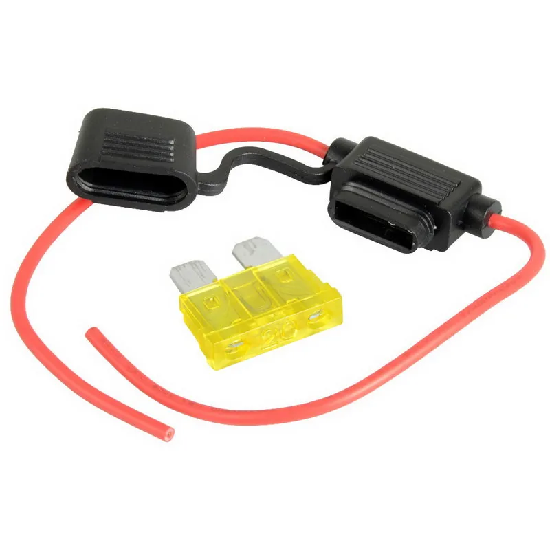 

New 1pcs Hot Selling 20A Fuse&Medium Waterproof In-Line Car Stanard Blade Type Fuse Holder