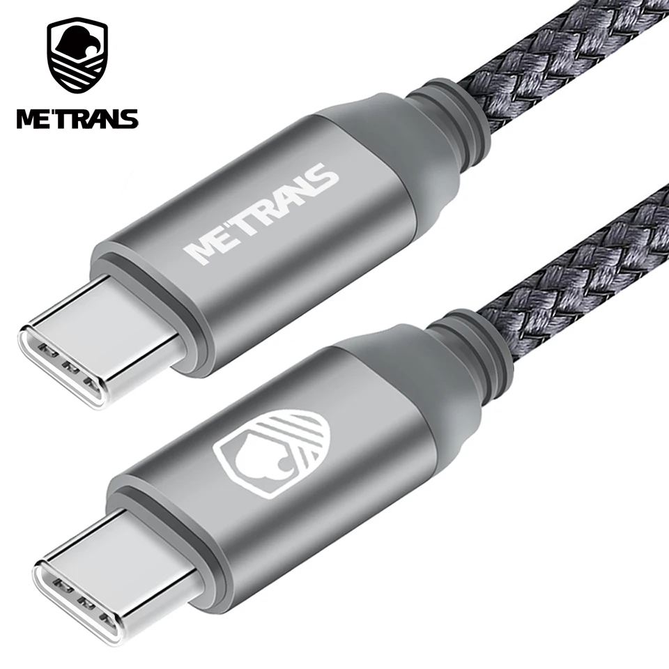 

Metrans 2m USB C to USB C Cable for Samsung PD2.0 USB Type C to Type C Fast Charge Cable For Xiaomi 3A USB 3.0 for Macbook iPad
