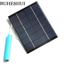 BUHESHUI 5.2W 6V Solar Panel Charger For Mobile Power Bank Polycrystalline USB Solar Mobile Charger 5pcs/lot Free Shipping