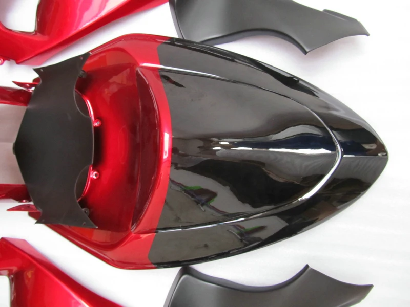 Комплект обтекателей кузова для Kawasaki ninja ZX6R 05 06 винно красный черный комплект 2005