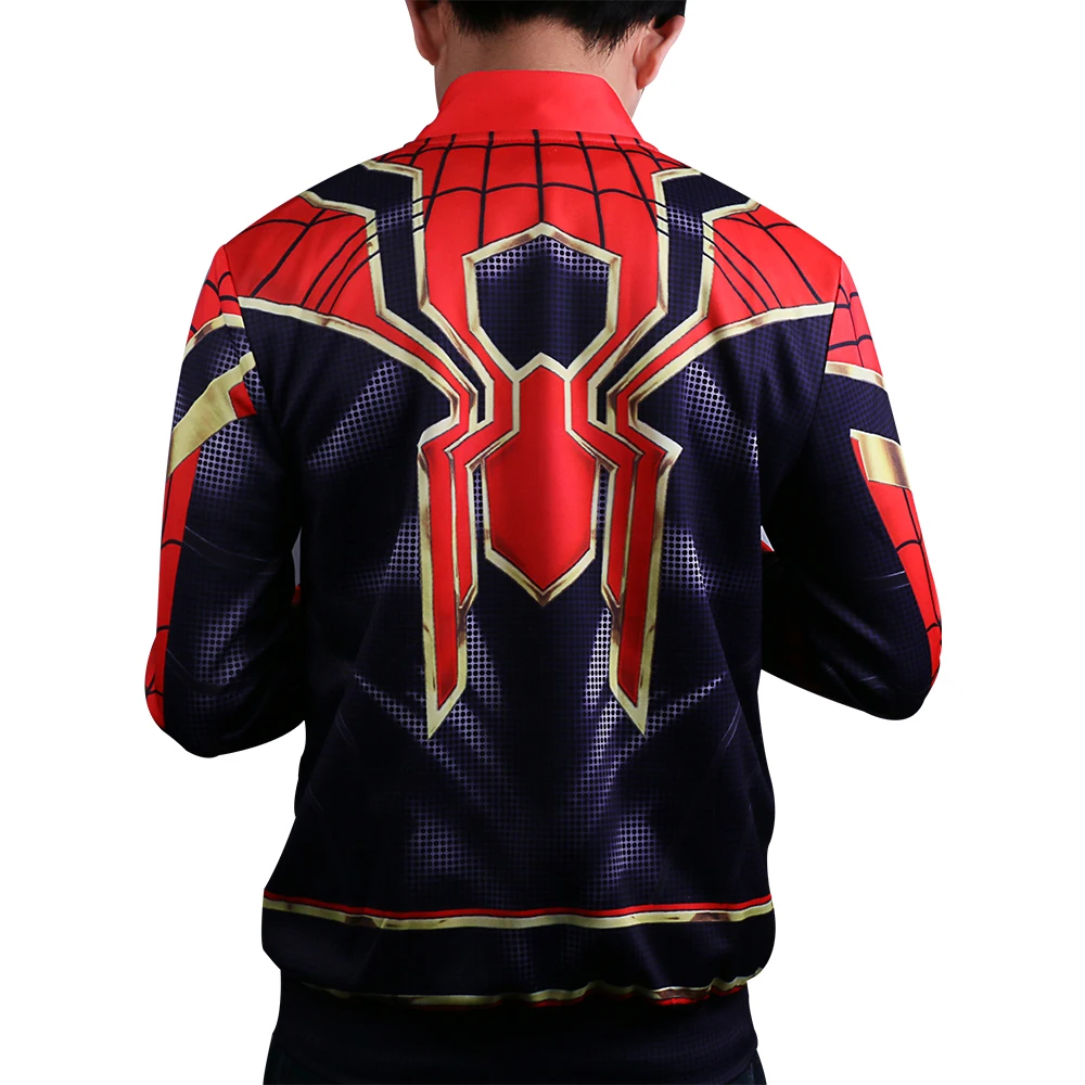 2018 Avengers Infinity War Spiderman Jacket Hoodie Cosplay Costume Sweat Spiderman Baseball Superhero 3D Sports Halloween Party (8)