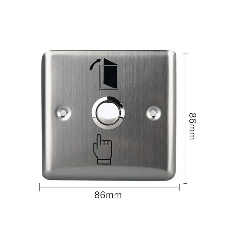Нержавеющая сталь Кнопка выхода кнопочный переключатель датчик открывания двери для магнитного замка контроля доступа домашняя защита безопасности