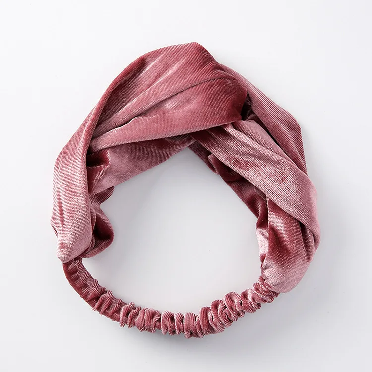 

Velvet Headband Cross Wide-brimmed Hair Band Elastic Stretch Headband Hair Band Hair Women Girls Accessories Makeup Headband