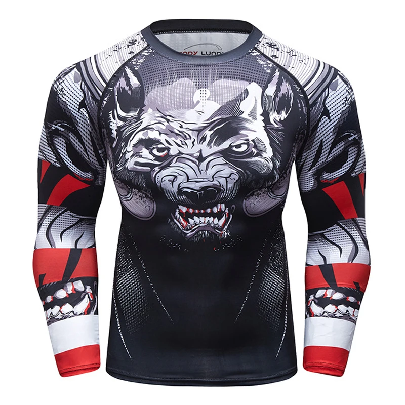 

Rashguard Mma Long Sleeve Jersey Muay Thai Shirts Gym T Shirt Martial Mma Long Boxeo Boxing Tshirt Thailand Fighting Shirts