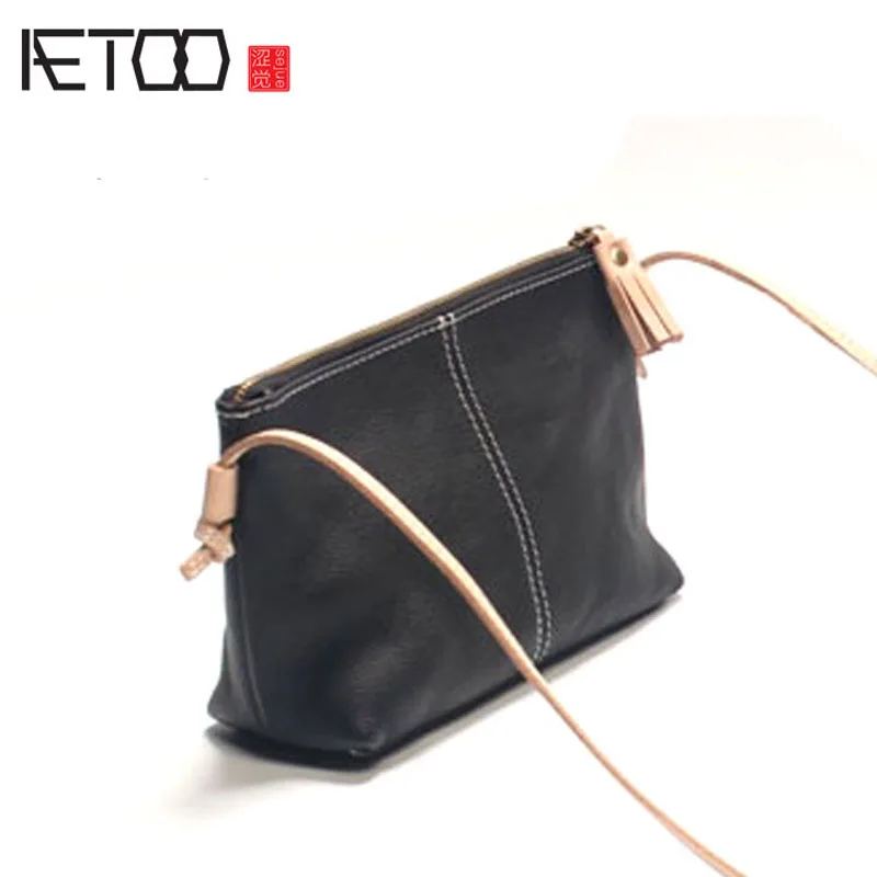 

AETOO Original leather handbags 2016 new shoulder diagonal cross small bag ladies simple first layer of leather soft leather Mes