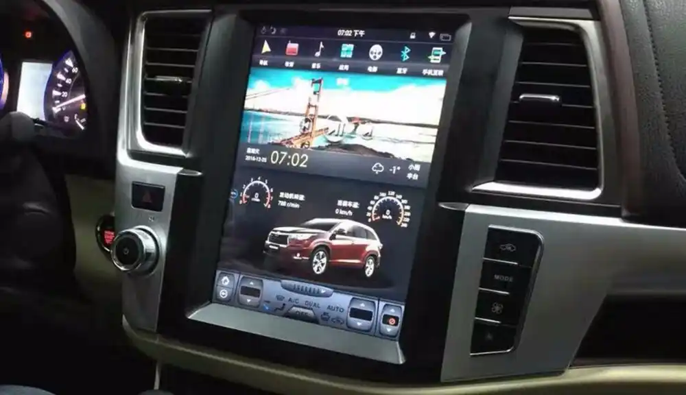 Detail Feedback Questions About 12 1 Vertical Screen Tesla Style 12 1 Vertical Screen Tesla Style Android Car Dvd Gps Navigation Player For Toyota Highlander