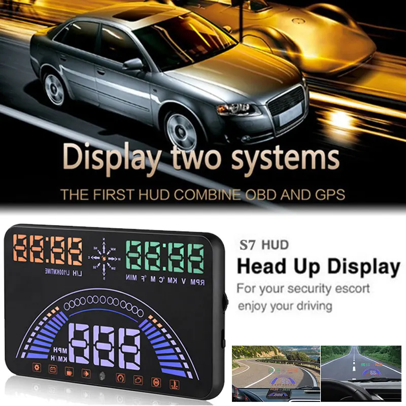 

5.8 Inch Generic Premium HUD Display GPS Warning Speed Alarm Speed Display Head Up Display Safety Driving Direction