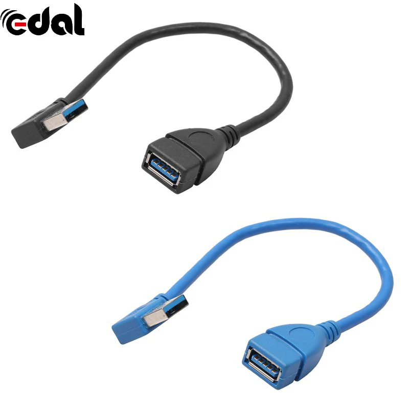 

1Pcs USB 3.0 Right Angle 90 Degree Extension Cable Male To Female Adapter Cord USB Cables