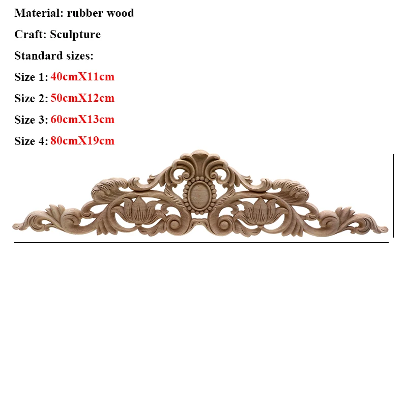 Wood Carved Decal Corner Frame Doors Furniture Woodcarving Decorative Wooden Figurines Craft Long Applique Decoration ornament crafts wooden figurine crafts wood figurines
