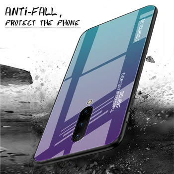 

For Oneplus 7 / 7 Pro Gradient Cover For Oneplus 6 / 6T Tempered Glass Case Coque