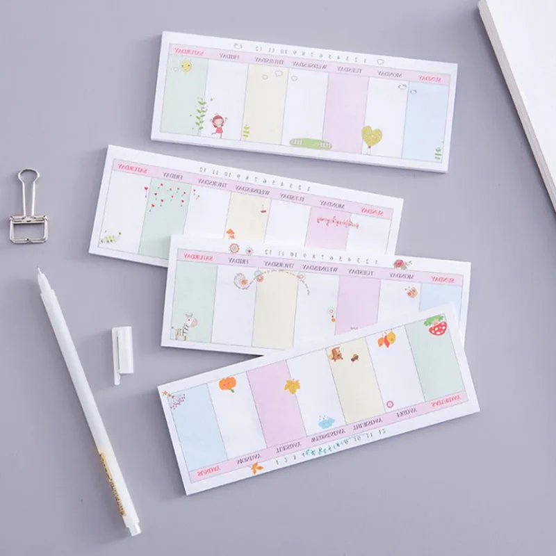 

40 long notes sticky notes cute stickers small stickers cartoon sticky paper label stickers bookmarks school supplies notebook