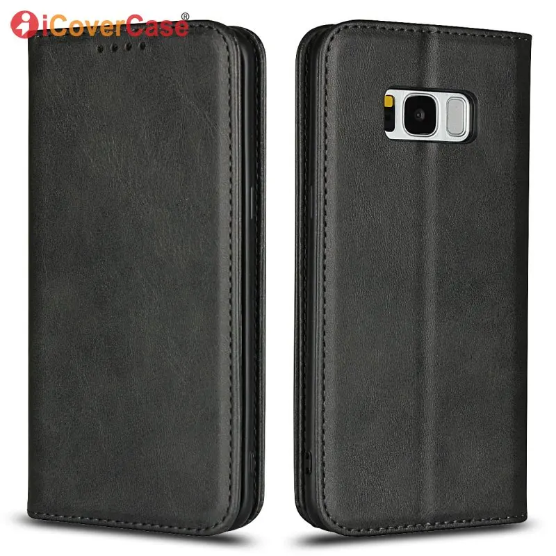 

Magnetic Cases For Samsung Galaxy S8/S8 Plus Genuine Leather Cover Wallet Flip Soft Inner Back Cover Mobile Phone Bag Accessory