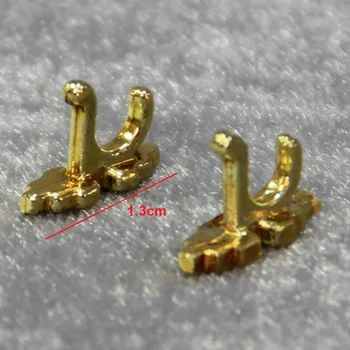 

Dollhouse Plastic Gold-plated Bathroom Cloakroom Hook 1/12 Scale Accessories DIY 10pc/Lot #B015