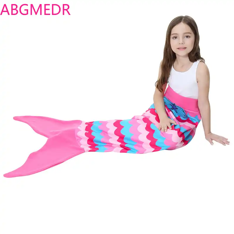 ワンピースパジャマ子供のためのリトルマーメイド尾暖かい冬衣装子供のための少年少女のパジャマパジャマローブ子供睡眠の摩耗 Blanket Sleepers Aliexpress