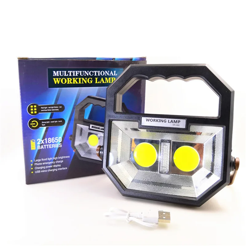 Koop Gylbab 908 10 w batterij COB Led AA 18650 battery operated draagbare werk emergency oplaadbare schijnwerper