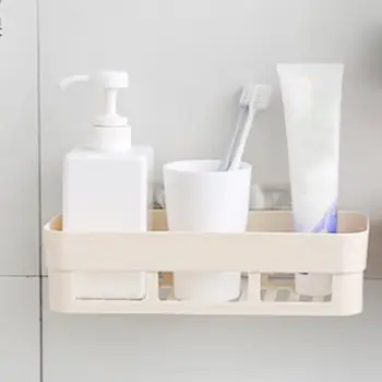 

Self-Adhesive Bathroom Storage Shelf Punch-Free Kitchen Toilet Wall Hanging Storage Rack Household Kitchen Bathroom Organizer