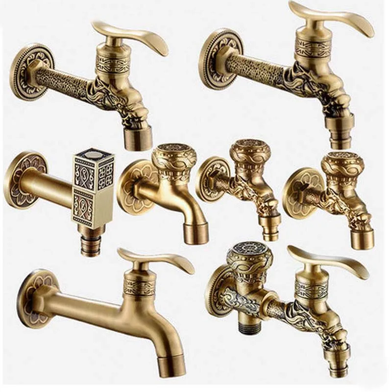 Luxury Antique Brass Decorative font b Outdoor b font font b Faucet b font Garden Bibcock