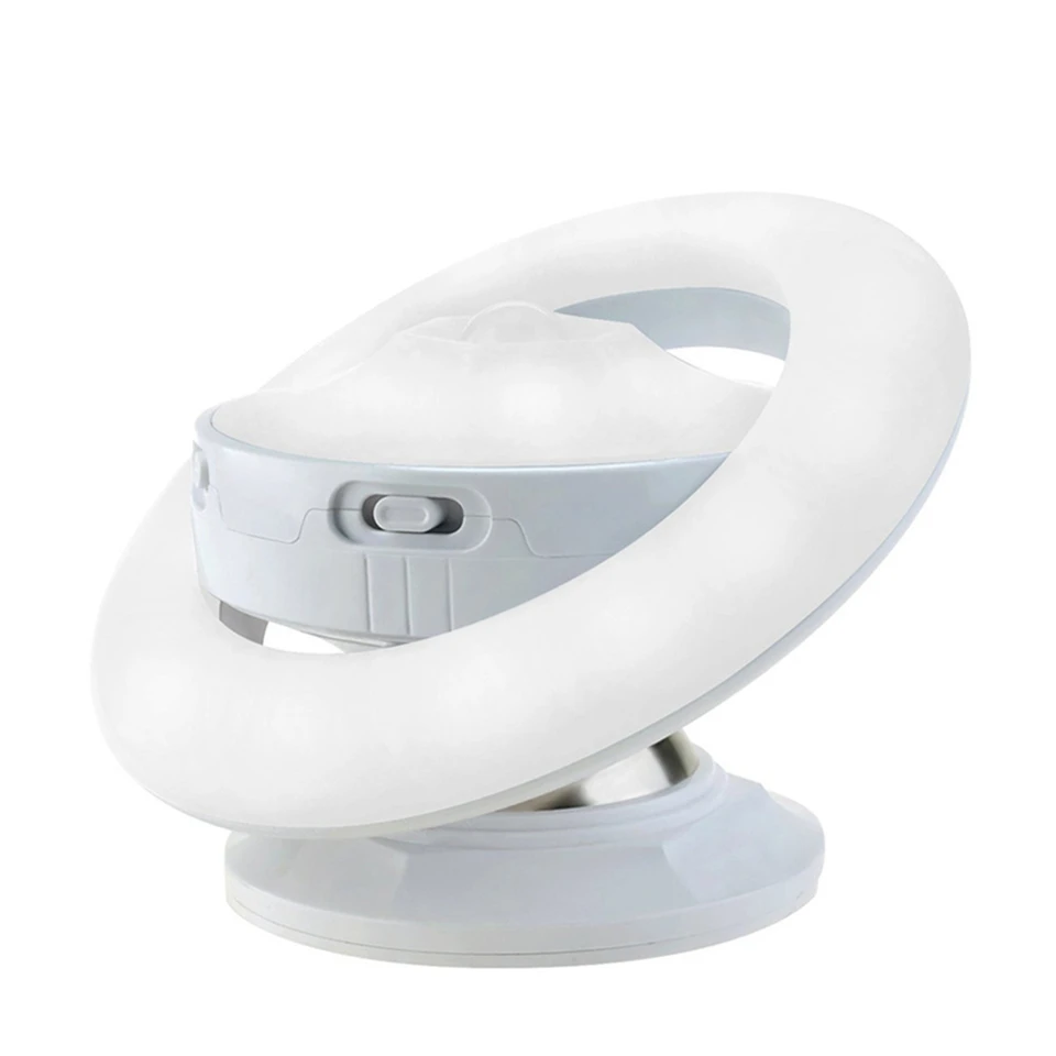 YHINT UFO Motion Sensor LED Night Light 360 Degree Rotating Kids Lamp Battery USB Rechargeable 6