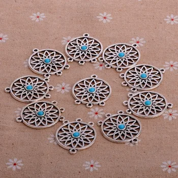 

100PC/Lot Dream Catcher Charms Turquoise Necklaces Pendants Bracelets Jewelry Making DIY Handmade Accessories