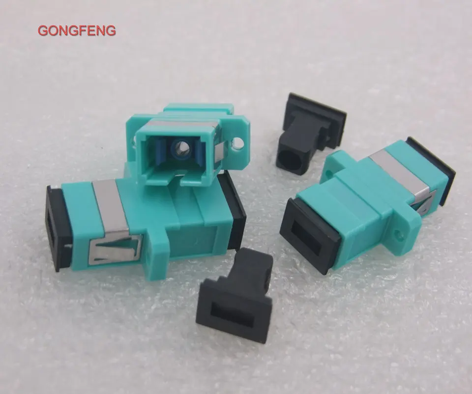 

200pcs NEW Optical Fiber Connector SC/UPC SM Single Mode simplex million OM3 Coupler, Adapter Flange Special Wholesale to Brazil