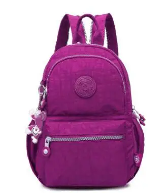 TEGAOTE маленький мини-рюкзак для девочек-подростков, Infantil, рюкзаки, Bolsas Mochila Feminina Escolar, Одноцветный нейлоновый женский рюкзак для путешествий - Цвет: purple red