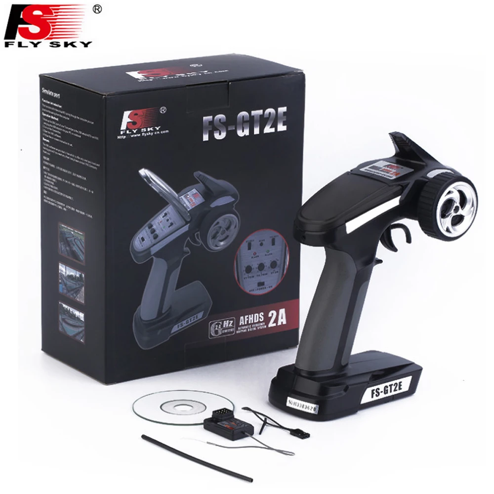 1pcs Original Flysky FS GT2E AFHDS Radio System Transmitter 3 Channels 2 4G Gun Control Receiver