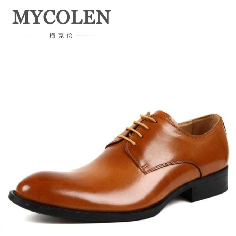 Männer Spitz Leder Mycolen Hochzeit Marke brown Wohnungen Tenis Kleid Schwarzes rot wein Oxfords Masculinos Business Formale Schuhe qEwxS5nxFR