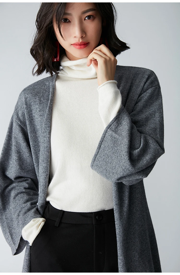 Women Cashmere Sweaters 2018 New Fashion High Quality Designer Autumn Winter Medium Length 