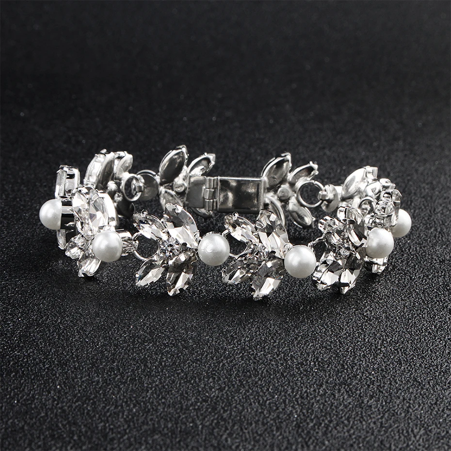 Miallo новейшая мода хрустальные жемчужины талисманы браслет для женщин Свадебные ювелирные изделия браслеты праздничные подарки